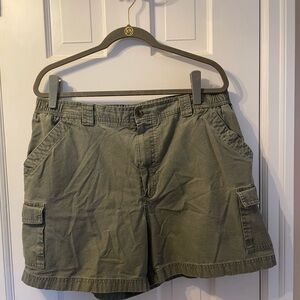 LL Bean Olive Green Cargo Shorts